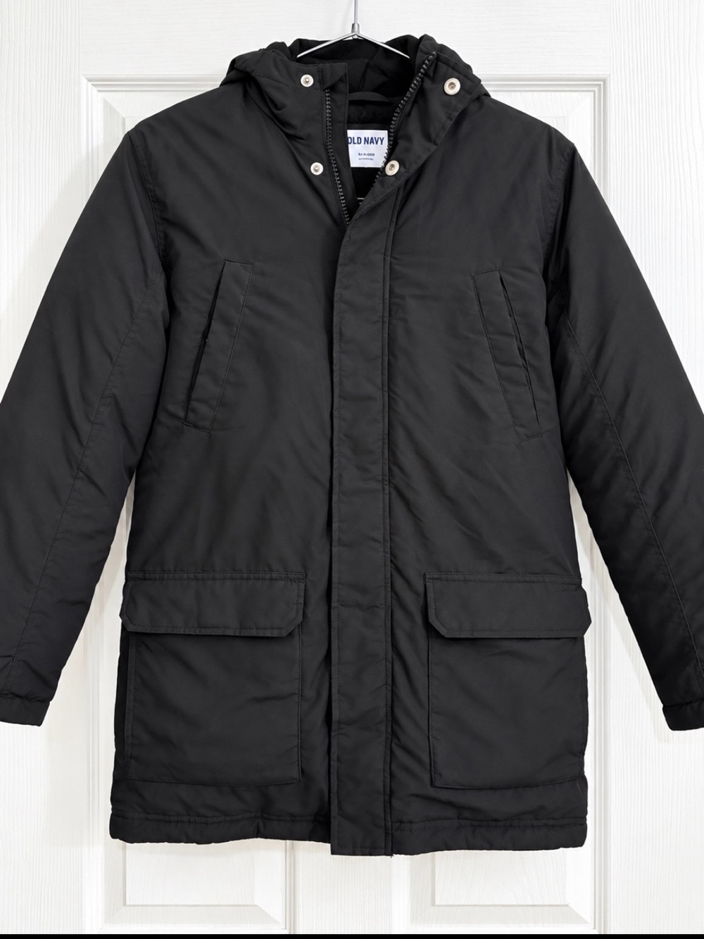 Old Navy Black Hooded Puffer Coat for Kids